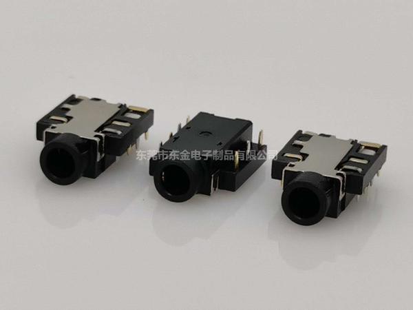 3.5mm半沉板耳机插座PJ-33130PA9T耐高温阻燃1/2沉板音频插座7PIN
